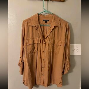Universal Thread Tan Button-Up Shirt